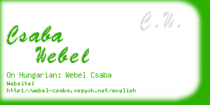 csaba webel business card